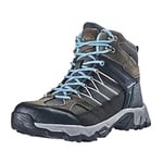 Black Crevice Chaussures de Trekking Hautes pour Femme Botte d'alpinisme, Gris/Bleu, 41 EU