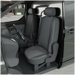 DBS - Housse de siège Auto / Utilitaire - Sur Mesure pour peugeot Partner Tepee et citroën Berlingo 2 (04/2008 - 2018) [2 sièges]