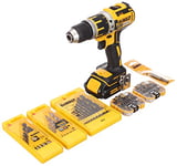 DEWALT - Perceuse-Visseuse À Percussion Compact Brushless XR 18V Lithium Ion, 1,5Ah - DCK795S2T-QW - Perceuse Visseuse Sans Fil Avec Coffret TSTAK - 2 vitesses - Mandrin 13mm en Métal