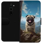 Tegnebogsetui til Xiaomi Redmi Note 8 Pro  med Glad Hund motiv