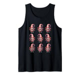 Valentines Day Gnomes Cute Heart Pattern Unique Love Gnome Tank Top