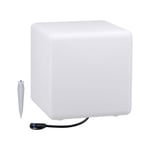 Plug & Shine Cube 30x30 cm 6,5W 3000 Kelvin IP67 - Med jordspyd - Hvit