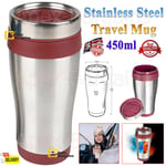 Stainless Steel Thermos Mug Tea Coffee Thermal Cup Travel Flask Insulated 450 ml