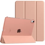 TiMOVO Coque pour iPad Air 11 Pouces M2 2024, iPad Air 6, iPad Air 5/4e Gén (2022/2020), Étui de Protection Magnétique Mince avec Dos Transparent, Étui Sommeil/Réveil Auto, Pamplemousse