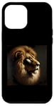 Coque pour iPhone 15 Pro Max Chemise lion africaine pour femmes, hommes, enfants, animaux sauvages, roi chat sauvage