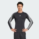 TECHFIT Compression Training 3-Stripes Long Sleeve T-shirt