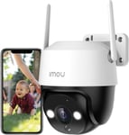 3K(5MP) Caméra Surveillance WiFi Extérieure , 360° Caméra IP Exterieur WiFi, Vision Nocturne Couleur 30M, Détection Humaine AI, Suivi Intelligent, Étanche IP66, Audio Bidirectionnel, Sirène