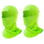 ROCKBROS Cagoule Polaire Moto Hiver Balaclava Tour Cou Homme Femme Cache Visage Nez Oreilles Coupe-Vent Thermique Vélo Cyclisme Scooter Ski Course Snowboard sous Casque 2 Pièces 9 Couleurs-Vert