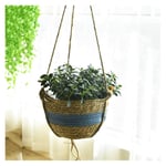 Panier tissé,paniers jardinière Suspendus en Corde avec Longue Corde Suspendue,Panier jardinière Suspendu,Porte-Plante tissé à Main Plant Cove(Couleur:Bleu,Taille:1pcs)