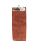 Grand Tapis de salle de bain Double Vasque en microfibre Orange Cuivre 50 x 120 cm