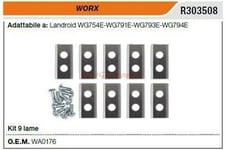 Ensemble 9 Lames pour Robot Worx Landroid WG754E R303508