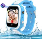 Montre Connectée Enfant Gps/4g/Carte Sim/Appel Vidéo,4g Montre Gps Enfant Avec Appel Téléphone Sos Chat Familial Mode Classe Étanche Jeux Réveil,Montre Intelligente Enfants Fille Garçon Cadeau