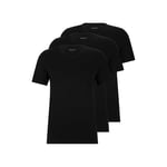 BOSS Men's 3-Pack V Neck Jersey T-Shirts Undershirt, Black Night, Large