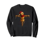 Scarecrow in the Christmas Mood for Holiday Fun Sweatshirt