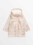 Tu Rose Gold Metallic Fleece Lined Mac Coat 13-14 years Years female