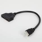 1 Input 2 Output 1080P HDMI Splitter Male to Female Cable Adapter Converter HDTV