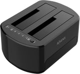 ASDS-D03B - Station d'accueil Double Baie Asds-D03B SATA 2.5/3.5 A USB 3.0/3.1 Gen1, Clone, Noir