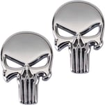 2 kpl 3D Punisher metallitarra, Punisher Skull -moottoripyöräajoneuvotarra, Punisher Skull -autotarra, moottoripyörät, ajoneuvojen koristelu