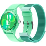 SPC Smartee Duo Vivo - Smartwatch Montre Intelligente de Couleur Turquoise avec Bracelet Interchangeable, Cadran Rond Haute définition 1. 27”, appels Bluetooth, 8 Jours de Batterie, 100 Sports, IP68