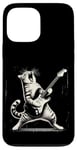 Coque pour iPhone 13 Pro Max Guitare chat à bascule jouant hilarant Kitty Cat Guitarist