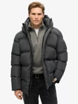 Superdry Hooded 5 Baffle Sports Puffer, Ebony