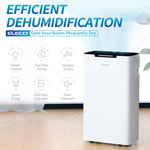 ELECCI 12L/Day Dehumidifier for Home with Digital Humidity Display, Sleep Mode,