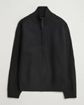 J.Lindeberg Bon Boiled Wool Quarter Zip Black