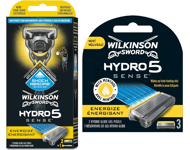 Pack Rasoir WILKINSON + 2 + 3 = 5 Lames HYDRO 5 SENSE Gillette Proglide Fusion 5