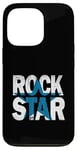 Coque pour iPhone 13 Pro Bleu Rock Star Distress Blue Color Graphic