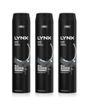 Lynx Mens XXL Black 48-Hour High Definition Fragrance Body Spray Deodorant, 3x250ml - One Size