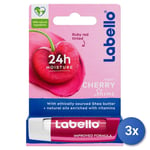 3x Labello Lip Balm Cherry Shine 85071