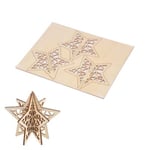 Puzzle 3D à Personnaliser "étoile de Noël" 8cm Naturel