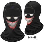 Skull Miesten Balaclava Naamio Pyöräilyhattu Aurinkovoide Kasvonsuoja Moottoripyörä Polkupyörän Päähineet Koko kasvot Bandana Hengittävä Tuulenpitävä Lippalakki