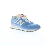 New Balance 574 U574RCA Mens Blue Suede Lace Up Lifestyle Trainers Shoes