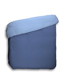 Basic Play Collection Housse de Couette réversible Unie Bleu Marine 180 x 220 cm Bleu Marine