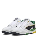 PUMA Mixte Rebound Retro Basket, White-Archive Green-New Navy, 45 EU