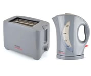 Kitchen Perfected Electric Jug Kettle & 2 Slice Wide Slot Toaster Set - Grey