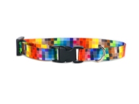 MATTEO Halsband plast spänne Pixele 24-40 cm - hund halsband