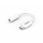 Adaptateur aux. usb-c – jack femelle 3,5 mm, blanc (00201524) - Hama