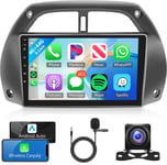 4G+64G 8 Core Android 13 Autoradio 2 Din pour Toyota RAV4 2001-2006 avec sans Fil Apple Carplay Android Auto GPS Navi WiFi 9 Pouces Autoradio avec Mirror Link Bluetooth FM/RDS/Dab/DVR Caméra de.[G204]