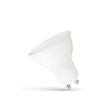 Spectrum 7,5W LED lampa - GU10, 230V, matteret hvid plast - Dimbar : Inte dimbar, Kulör : Varm