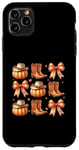 Coque pour iPhone 11 Pro Max Bottes citrouille Western Autumn Vibes Cozy Season Automne