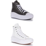 Converse A04294C All Star Move Platform Hi Top Shoe Black White Womens UK 3 - 8