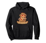 Pizza King Humor In Crust We Trust Funny Pepperoni Throne Pullover Hoodie