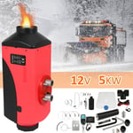 Swanew - Chauffage Diesel 12V 5KW Réchauffeur d'air diesel kit de réchauffeur d'air en aluminium carburateur en plastique pour voiture camions vr