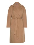 Polo Ralph Lauren Wool-Blend Wrap Coat Beige