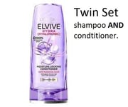 L'Oreal Elvive Hydra HYALURONIC Acid Moisture Shampoo 400ml AND Conditioner 300m
