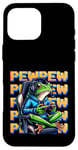 iPhone 16 Pro Max Cute Gaming Frog Pew Video Game Graphic Men Boys Kids Women Case