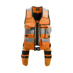 Snickers Workwear AllroundWork, verktygsväst, varselplagg klass 1 - Varselorange/Svart / XXXL