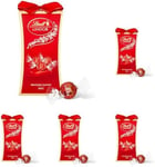 Lindt Lindor Milk Chocolate Bow Gift Box | 75 g | Contains Milk Chocolate Truffles with a smooth melting filling (Pack of 5)